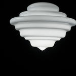 Load image into Gallery viewer, White glass pendant light shade detail