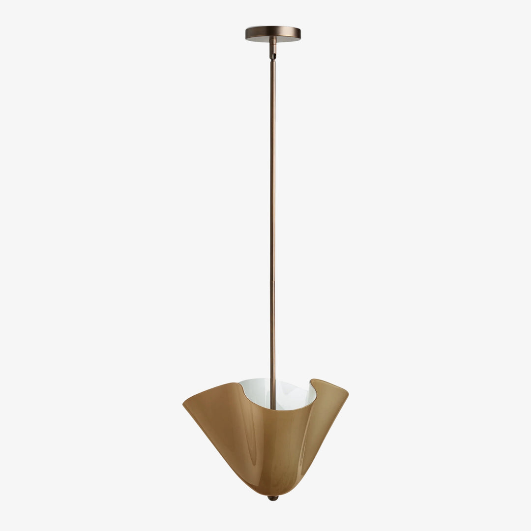 Bellina Radner Pendant Light – Sleek Glass Shade with Gentle Curves for Living Room, Bedroom and Dining Area