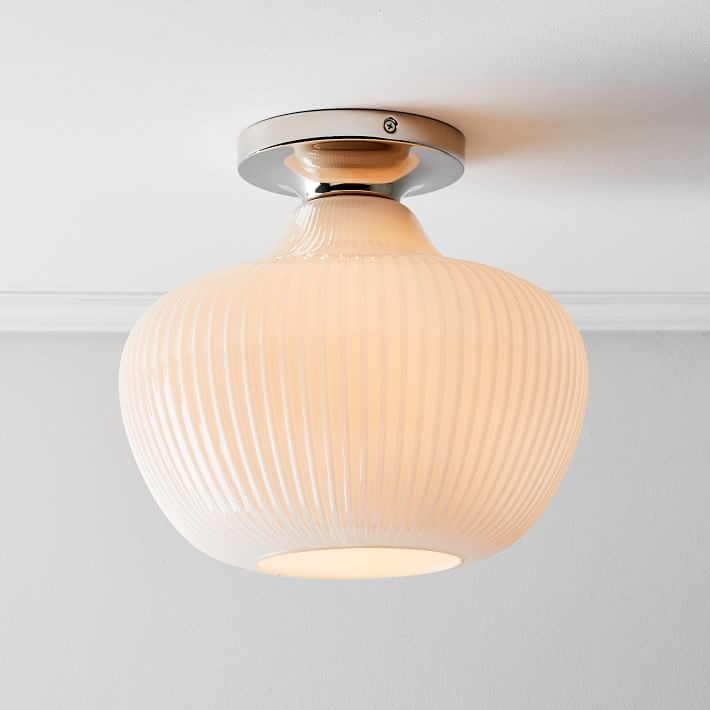 Lámpara de techo empotrada de cristal Rivrona - Diseño moderno de globo color champán