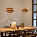 Load image into Gallery viewer, Layered Wood Plug-In Swag Pendant