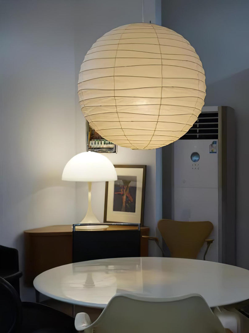 Bamboo Ribbed Mulberry Paper Swag Pendant