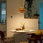 Load image into Gallery viewer, Layered Wood Plug-In Swag Pendant