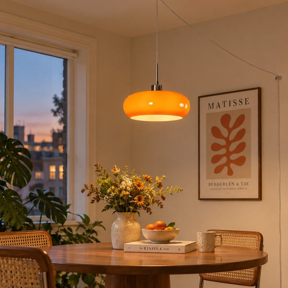 Potivus Sculptural Glass Plug-In Pendant Light