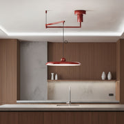 Lámpara colgante de brazo oscilante Swinglo - Luz colgante con diseño de disco ajustable para área de comedor N65