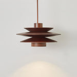 Load image into Gallery viewer, Layered Wood Plug-In Swag Pendant