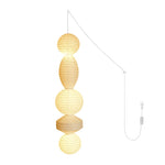 Bild in Gallery-Viewer laden, Stacked Ribbed Paper Swag Pendant Light