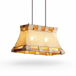 Cargar imagen en el visor de la Galería, Style A 80 cm natural linen wood and fabric pendant lamp