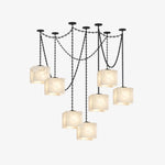 Bild in Gallery-Viewer laden, Frosted Alabaster Multi-Light Hardwired Chandelier