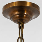 Cargar imagen en el visor de la Galería, Vintage Solid Brass Pendant Light with White Fabric Shade