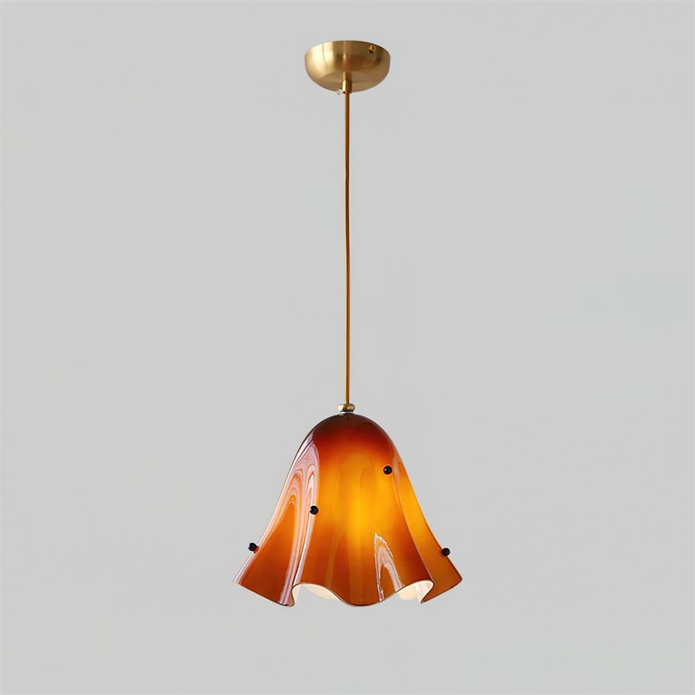 Bellina Wave-Edge Glass Pendant Lamp — Organic Contemporary Style for Dining & Living