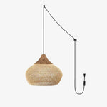 Bild in Gallery-Viewer laden, Woven Rattan Wood Plug-In Pendant Light