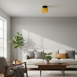 Charger l'image dans la visionneuse de galerie, Plafonnier moderne cylindrique en verre minimaliste Moriglaze pour entrée et salon