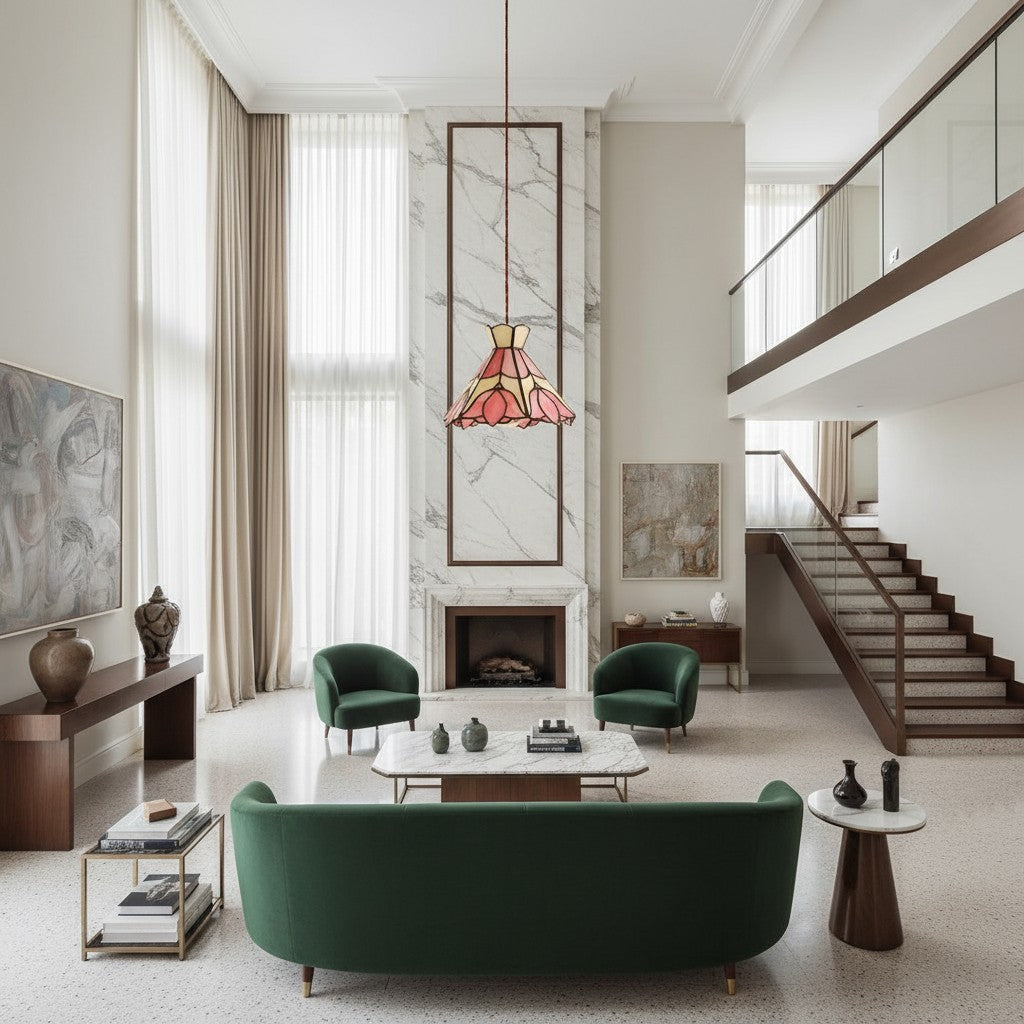 Vintagia Artistic Floral Pendant Lamp Vintage Inspired - Foyer Kitchen Use