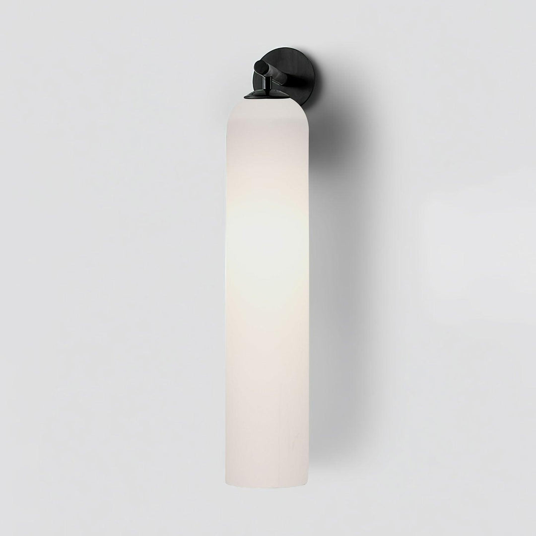 Applique murale LED Art Glass, nickel sable, gris fumé, résistante à l'humidité