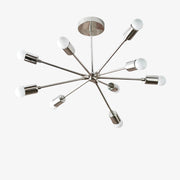 Mobilux Line Mid Century Sputnik Chandelier - Modern Brass Ceiling Light