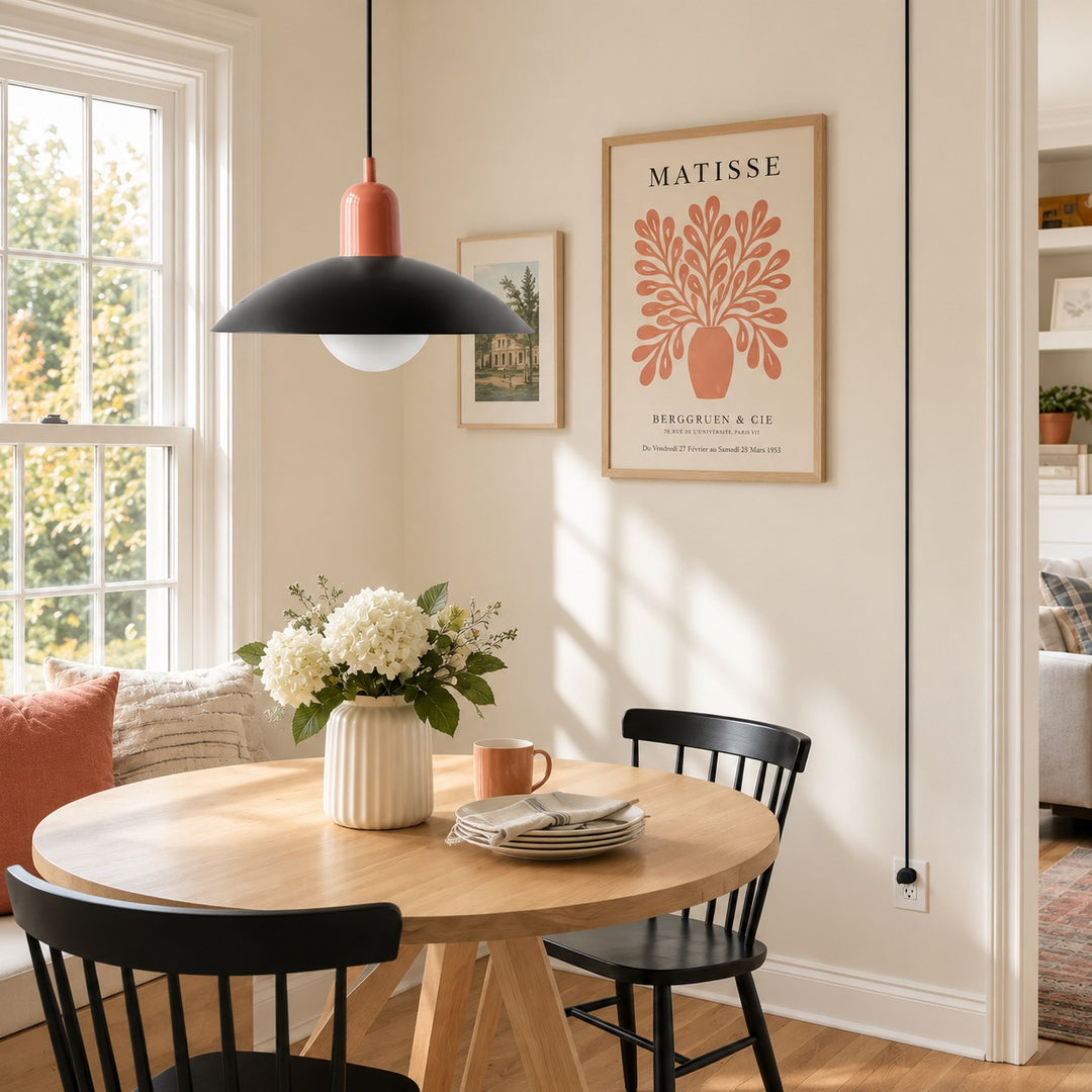 Mid Century Bauhaus Dining Room Plug-in Pendant Light
