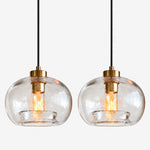 Charger l'image dans la visionneuse de galerie, Modern Rustic Glass Pendant Light for Dining Room