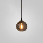 Bild in Gallery-Viewer laden, Smoky Gray Hand-Blown Glass Plug-In Pendant