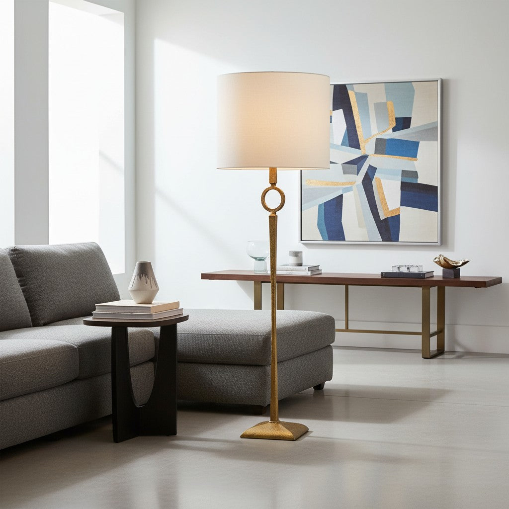 Trova Schmiedeeiserne Stehlampe - Einzelsäulendesign für Schlafzimmer- und Bürobeleuchtung