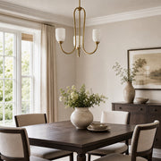 Nacrelith French Vintage Shell Chandelier - 3 Color Dimmable for Dining Room and Bedroom