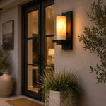 Bild in Gallery-Viewer laden, Outdoor entry wall sconce with warm ambience