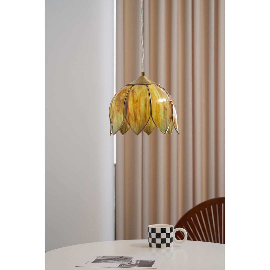 Lampe à suspension rétro Lotus