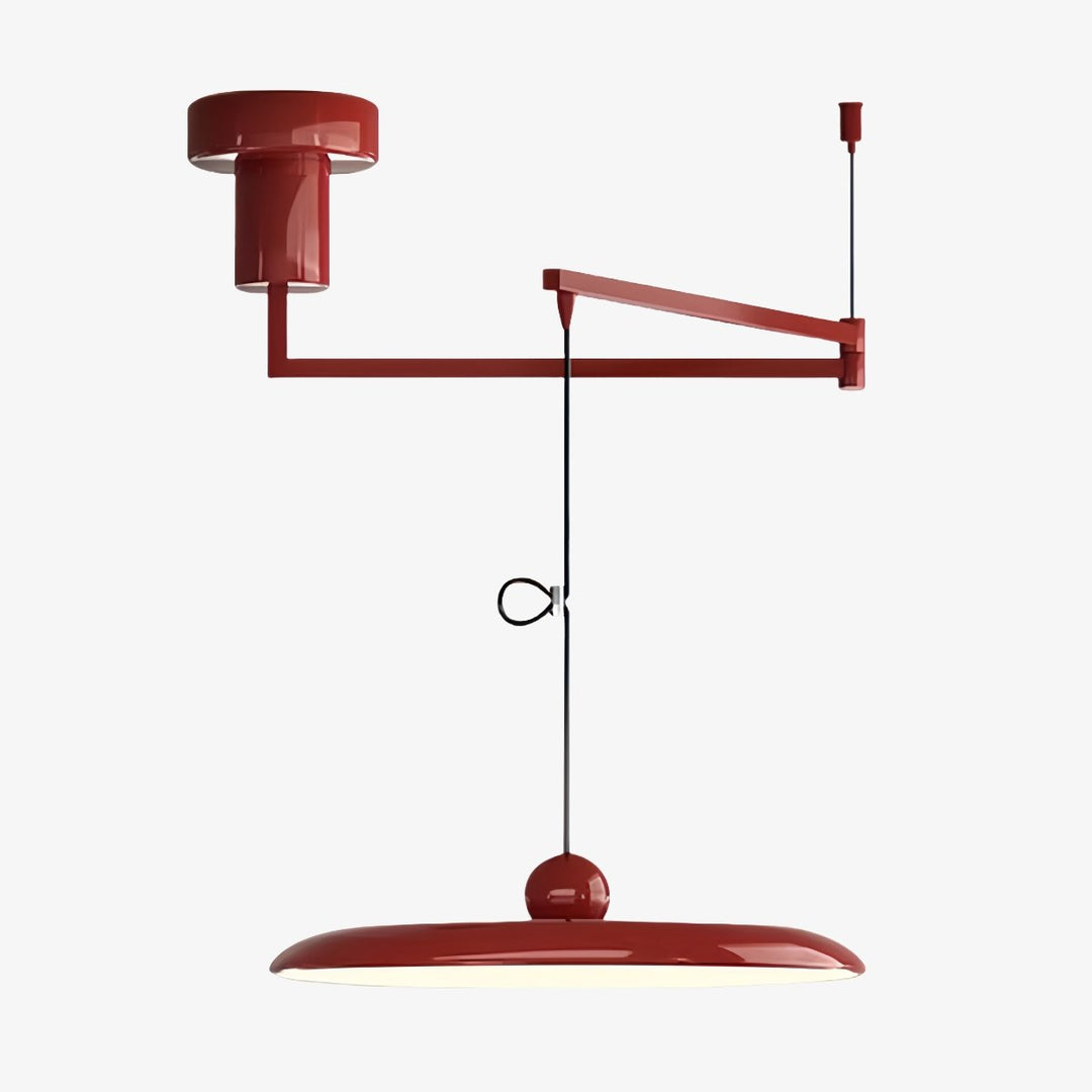 Lámpara colgante de brazo oscilante Swinglo - Luz colgante con diseño de disco ajustable para área de comedor N65