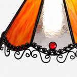 Load image into Gallery viewer, Orange Stained Glass Wall Sconce