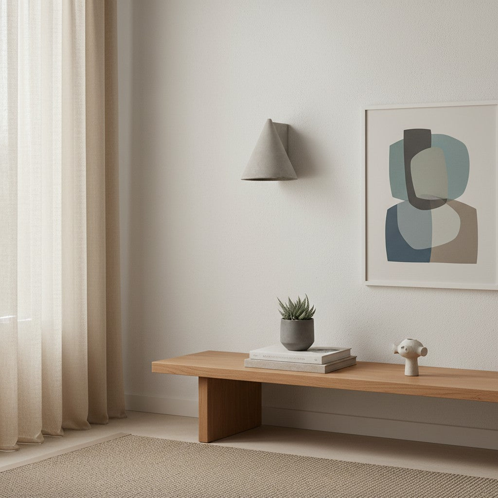 Applique murale conique en béton Concrellia – Applique artistique moderne pour chambre