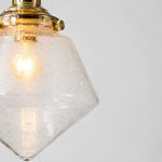 Bild in Gallery-Viewer laden, Bubble glass pendant hand-blown shade edge close-up
