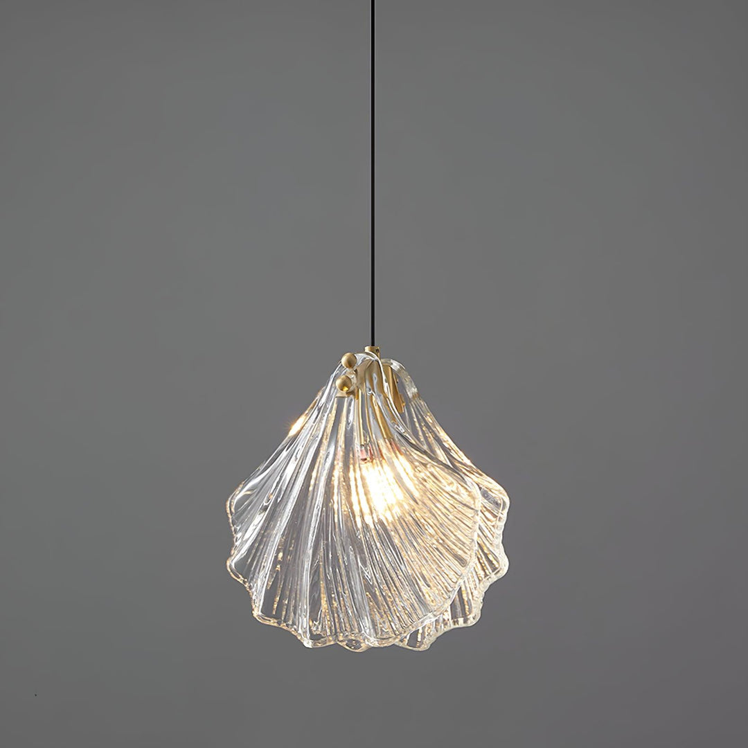 Hand-Blown Glass Brass Plug-In Swag Pendant
