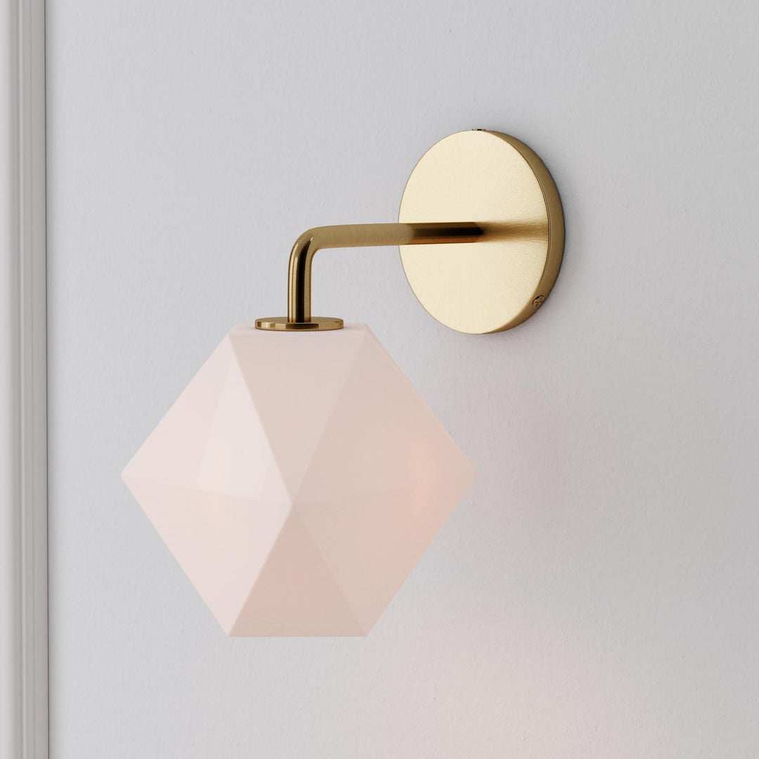 Talvior Geometric Modern Bathroom Sconce - Faceted Shade Light in Luxe Finishes