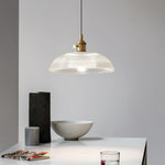 Charger l'image dans la visionneuse de galerie, Polished Brass Domed Glass Plug-In Pendant