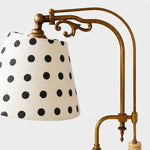 Bild in Gallery-Viewer laden, Beige Fabric vintage wood and brass-tone table lamp
