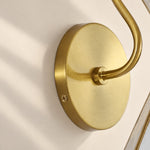 Cargar imagen en el visor de la Galería, Brass Band Hourglass Shade Capiz Petal Wall Light