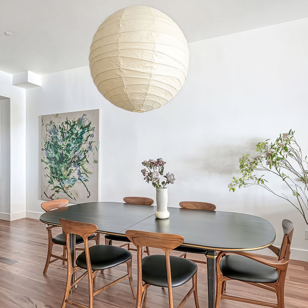 White Washi Paper Plug-In Pendant