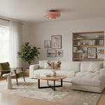 Bild in Gallery-Viewer laden, Veleora dreistufige skulpturale Deckenlampe im Bauhaus-Stil für Wohnzimmer und Schlafzimmer