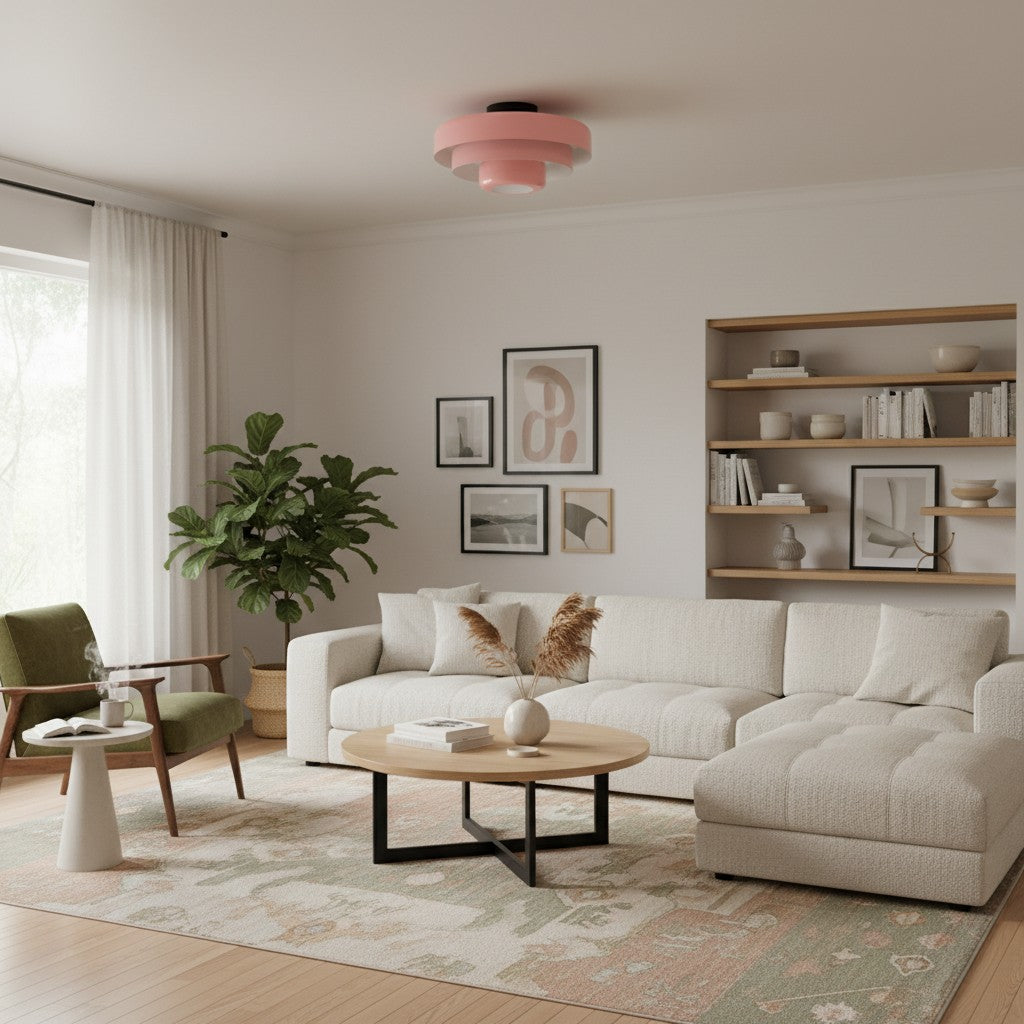 Veleora dreistufige skulpturale Deckenlampe im Bauhaus-Stil für Wohnzimmer und Schlafzimmer