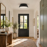Charger l'image dans la visionneuse de galerie, Metal Flush Mount Ceiling Fixture with Frosted Diffuser