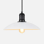 Load image into Gallery viewer, Matte Black Wide Dome Pendant Light
