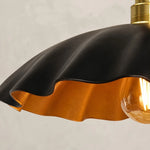 Load image into Gallery viewer, scalloped leather shade edge with warm inner tone