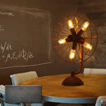 Load image into Gallery viewer, Old Style Fan Table Lamp