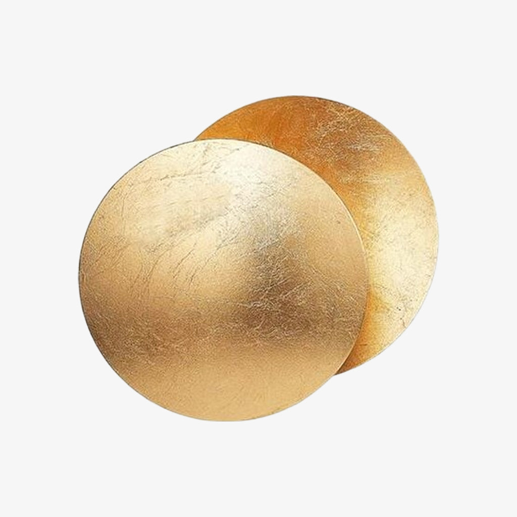 Lampe murale Discola Disc – Design moderne en cuivre avec halo et abat-jour circulaire pour salon ou chambre N20