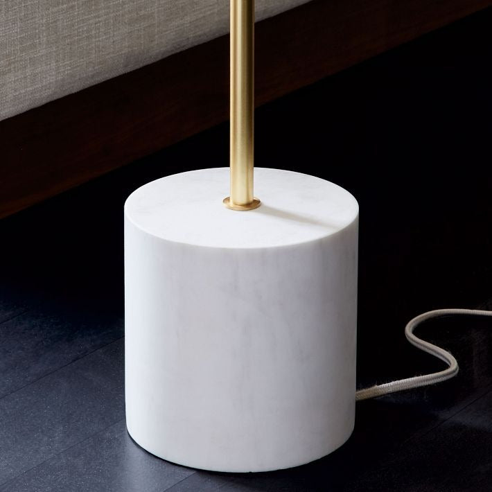 Brina Multi-Light Glass Floor Lamp - Brass and Milk Glass Lighting