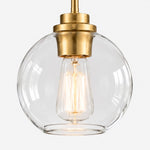 Charger l'image dans la visionneuse de galerie, Modern Clear Glass Pendant Light for Kitchen Island and Foyer