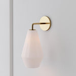 Load image into Gallery viewer, Merin Sculptural Glass Wall Lamp – Geometric Modern Wall Sconce for Bedrooms &amp; Hallways
