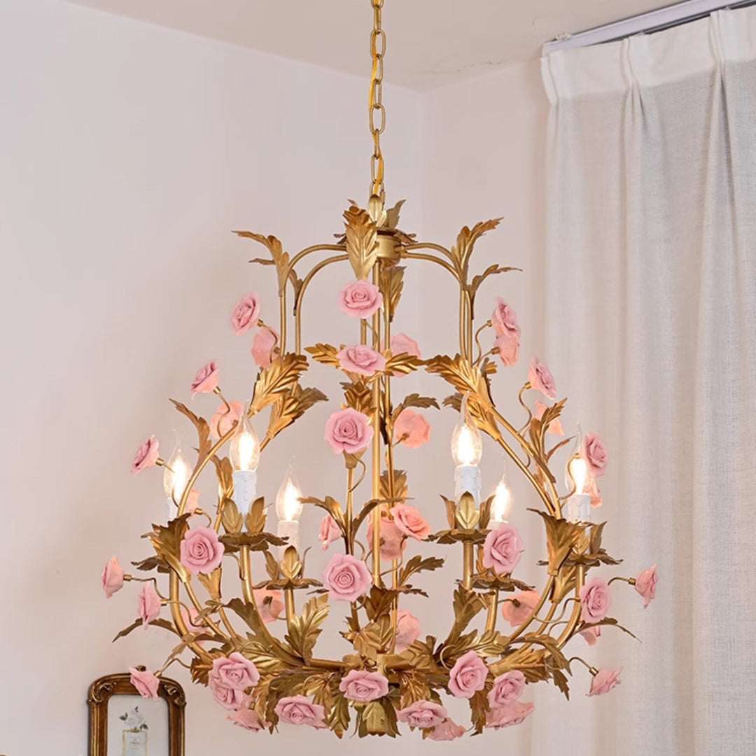 Keramik Rosen Kronleuchter
