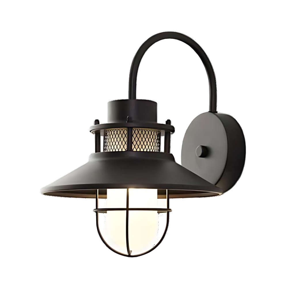 Torche extérieure lumineuse en métal pour mur