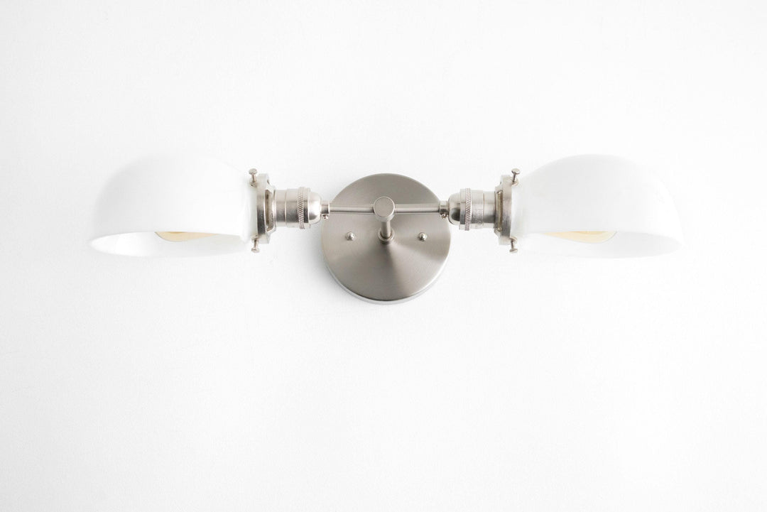 Ornato Luxe Art Deco Vanity Sconce – Opal Glass Wall Light for Bathroom & Dressing Room