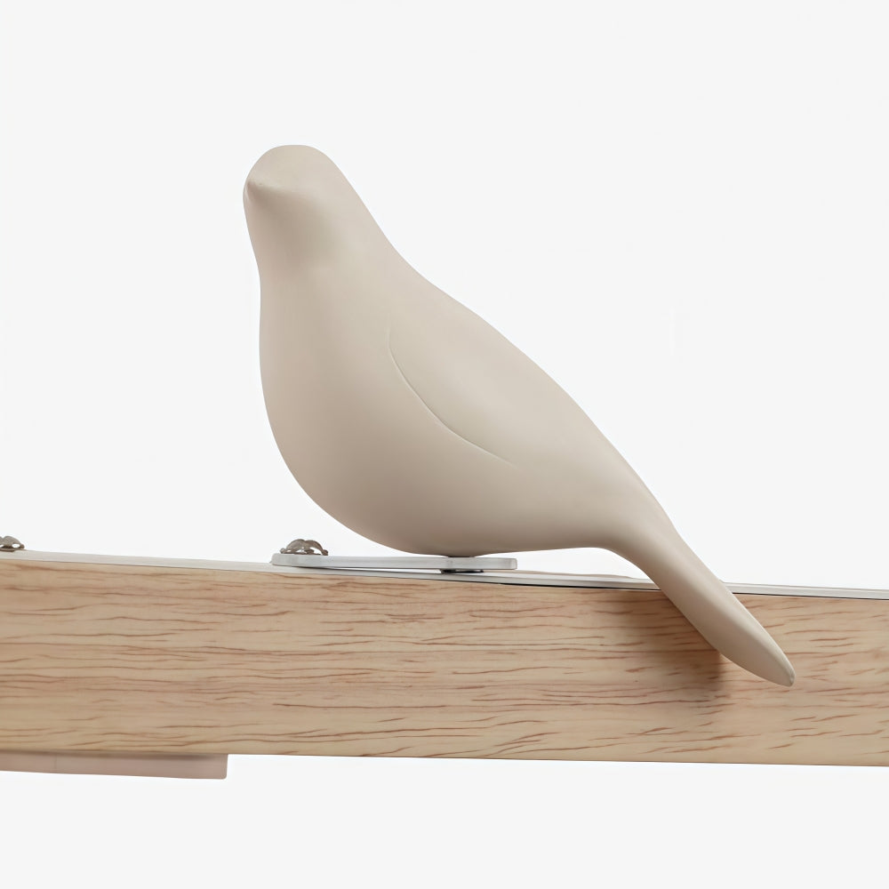 Orilumea Vogel-Kronleuchter – Holzleuchte im modernen Stil für das Wohnzimmer